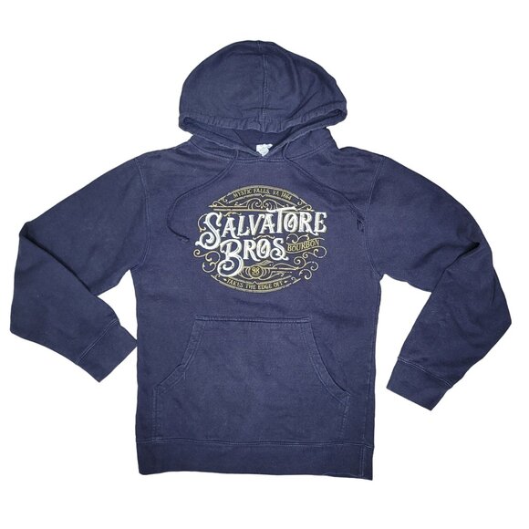 The vampire diaries Salvatore Bros Navy Blue pullover Hoodie Sweatshirt Small - Picture 1 of 4